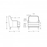 Moran Carter Accent Chair Dimensions