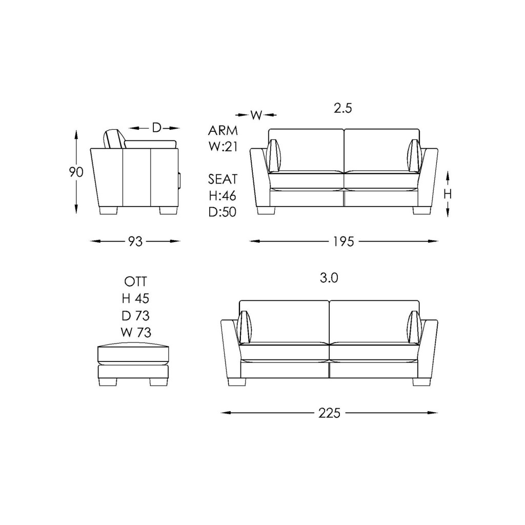 Moran Mika Sofa Dimensions