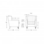 Classic Collection Bugatti Accent Chair Dimensions