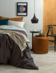 M Home_Bed Linen_9345140060172_Quilt Cover_Charcoal with Double Stitch Edge_Super King Size